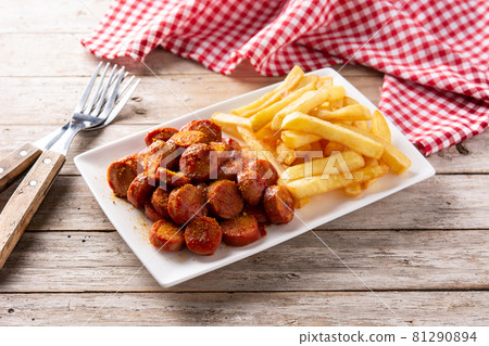 Traditional German currywurst Traditional German currywurst 81290894
