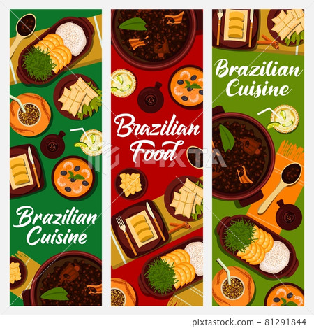 Brazilian cuisine vector banners, food of Brazil. 81291844