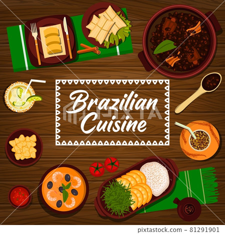 Brazilian cuisine cartoon poster, Brazil meals Brazilian cuisine cartoon poster, Brazil meals 81291901