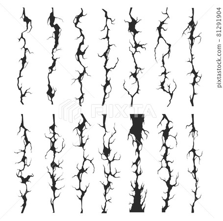 Seamless broken wall crack, cleft and crackles Seamless broken wall crack, cleft and crackles 81291904