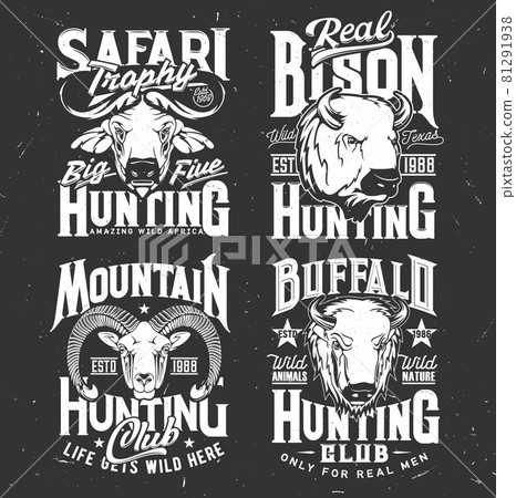Tshirt print with mountain goat, buffalo and bison Tshirt print with mountain goat, buffalo and bison 81291938