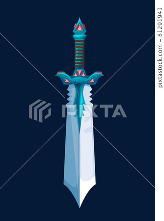 Magical cartoon steel broadsword blade, dagger Magical cartoon steel broadsword blade, dagger 81291941