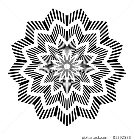 Abstract geometric striped circle pattern. Abstract geometric striped circle pattern. 81292588