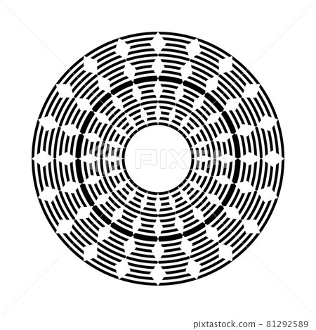 Abstract rotation circular design element. Circle geometric pattern. 81292589