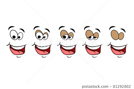 blinking eyes steps vector preset for character animation design isolated on white 81292802