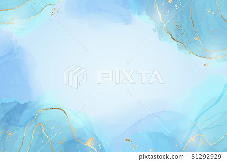 Blue ink effect watercolor texture background Vector Image