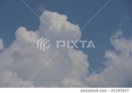 White cloudy summer clouds and blue sky 81293857