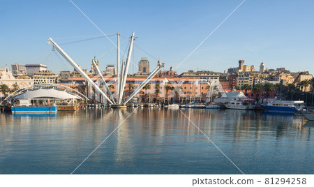 Genoa (Genova) panoramic view of "Porto Antico" Old Harbour Genoa (Genova) panoramic view of "Porto Antico" Old Harbour 81294258