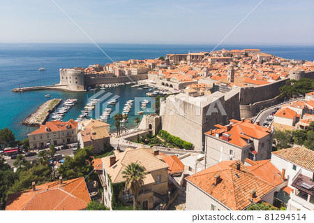 A panoramic view of the walled city, Dubrovnik, Croatia. A panoramic view of the walled city, Dubrovnik, Croatia. 81294514