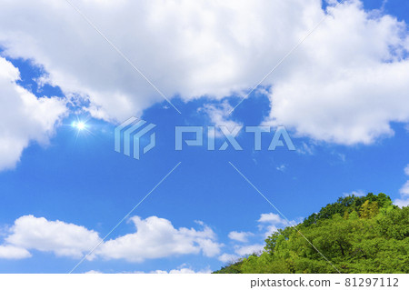 陽光、清新的藍天和雲彩的背景素材_b_29 陽光、清新的藍天和雲彩的背景素材_b_29 81297112