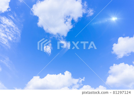 陽光、清新的藍天和雲彩的背景素材_b_10 陽光、清新的藍天和雲彩的背景素材_b_10 81297124
