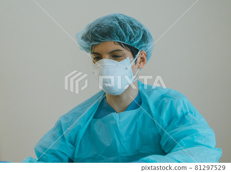 Medical workers in protective clothing Medical workers in protective clothing 81297529