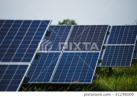 Solar panels fields on the green hills Solar panels fields on the green hills 81298000