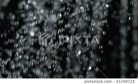 Super Slow Motion Shot of Water Rain at 1000fps Isolated on Black Background. Super Slow Motion Shot of Water Rain at 1000fps Isolated on Black Background. 81298728