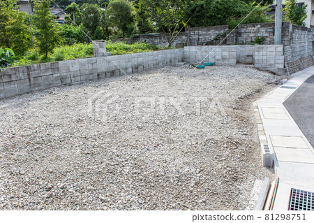 Residential land that has been leveled with gravel Residential land that has been leveled with gravel 81298751