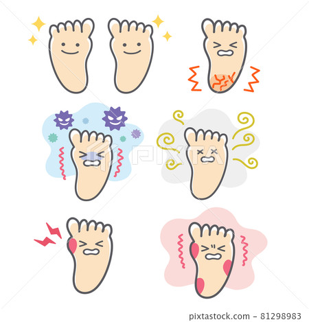 足部問題的面部表情 81298983