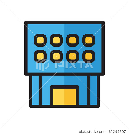 illustration vector and logo Building flat line. icon on white background. Icon sign from modern collection for mobile concept and web apps design. Nice design perfect. illustration vector and logo Building flat line. icon on white background. Icon sign from modern collection for mobile concept and web apps design. Nice design perfect. 81299207