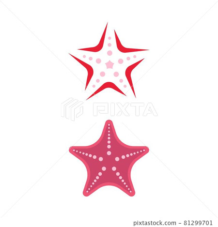 Sea Star fish icon Template vector 81299701