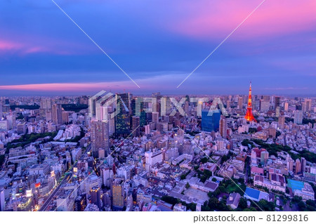 Tokyo night view 2021 81299816