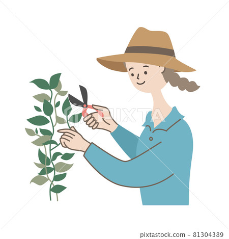 生長植物的女性捏 生長植物的女性捏 81304389