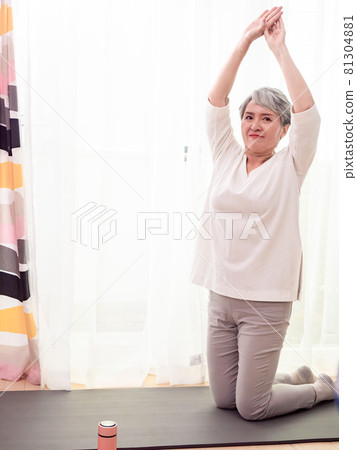 Asia's mature women's movement, healthy lifestyle concept. Asia's mature women's movement, healthy lifestyle concept. 81304881