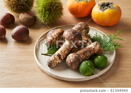 松茸和秋季食材 81304940