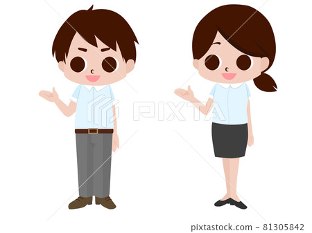 Cool Biz employees who guide cute people 81305842