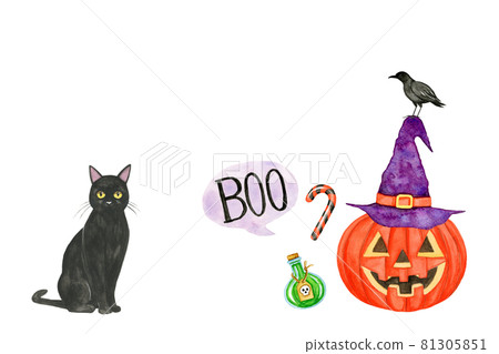 萬聖節形象【手繪水彩】 81305851