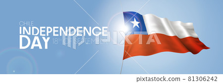 Chile happy independence day greeting card, banner with template text vector illustration 81306242