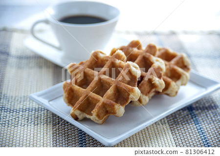 Belgian waffles and coffee Belgian waffles and coffee 81306412
