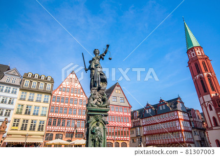 Old town square romerberg in Frankfurt, Germany 81307003