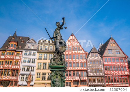 Old town square romerberg in Frankfurt, Germany 81307004