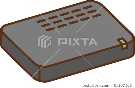 Black portable HDD illustration 81307196