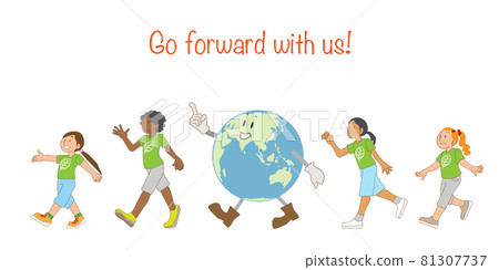 Multi-ethnic children working together in ecology activities 81307737