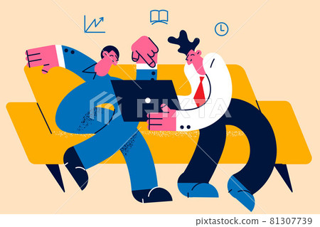 Business negotiations brainstorm and discussion concept 81307739