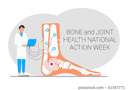Bone and joint health national action week concept vector. Rheumatoid arthritis. Bone and joint health national action week concept vector. Rheumatoid arthritis. 81307771