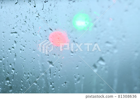 Rainy day water drop rain glass bokeh Rainy day water drop rain glass bokeh 81308636