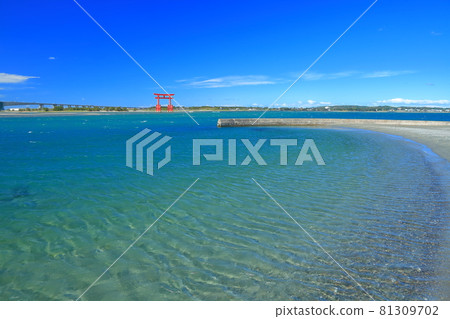 [Shizuoka Prefecture] Bentenjima Seaside Park under sunny weather 81309702