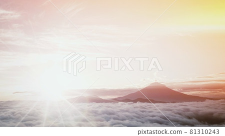 Illustration of Mt. Fuji bathing in the morning sun Illustration of Mt. Fuji bathing in the morning sun 81310243