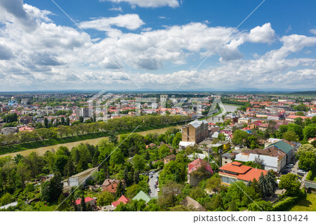 The Uzhgorod aerial panorama city view The Uzhgorod aerial panorama city view 81310424
