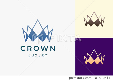 Crown logo in luxury style represent king and queen 81310514