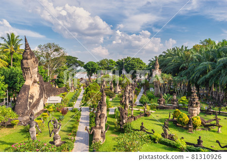 Vientiane Laos, statue at Buddha Park Xieng Khuan Vientiane Laos, statue at Buddha Park Xieng Khuan 81310926
