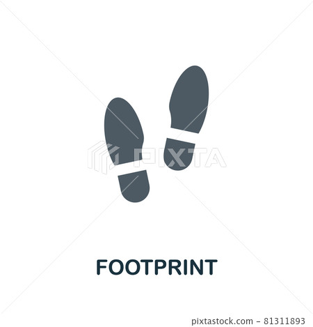 Footprint icon. Flat sign element from law collection. Creative Footprint icon for web design, templates, infographics and more 81311893
