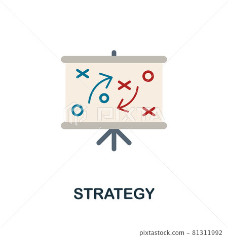 Strategy flat icon. Simple sign from gamification collection. Creative Strategy icon illustration for web design, infographics and more Strategy flat icon. Simple sign from gamification collection. Creative Strategy icon illustration for web design, infographics and more 81311992