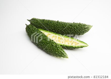 Bitter melon white background Bitter melon white background 81312184