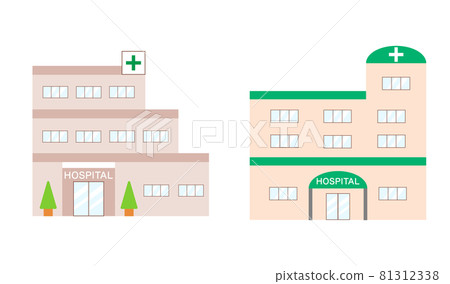 Illustration of general hospital / emergency hospital Illustration of general hospital / emergency hospital 81312338