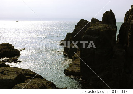 Tojinbo, Fukui Prefecture Tojinbo and the sea Tojinbo, Fukui Prefecture Tojinbo and the sea 81313381