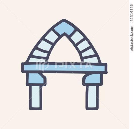 Arch color vector doodle simple icon design 81314566