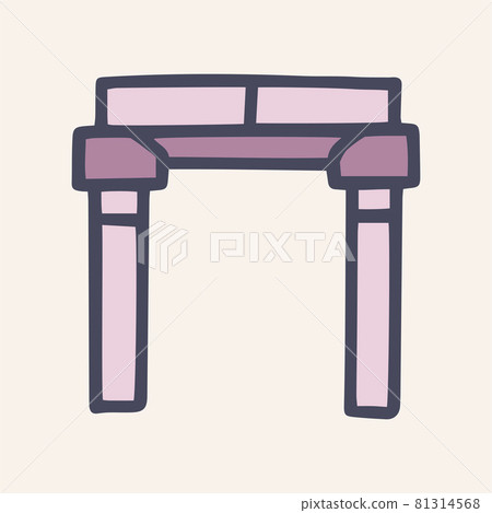 Arch color vector doodle simple icon design 81314568