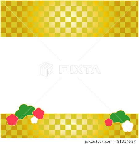 New Year background material square of pine and plum New Year background material square of pine and plum 81314587